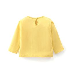 Babyhug Cotton Knit Full Sleeves Night Suit With Snoopy Print - Yellow & Pink