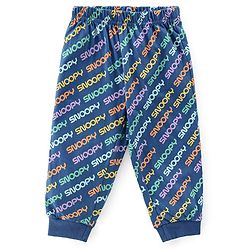 Babyhug Cotton Knit Full Sleeves Night Suit With Snoopy In Space Print - Navy Blue