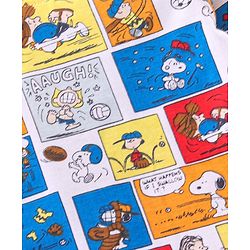 Babyhug Cotton Knit Full Sleeves Night Suit With Snoopy Print - Blue & White