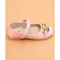 Cute Walk by Babyhug Ballerina With Velcro Closure & Chain Applique - Pink