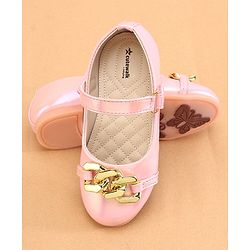 Cute Walk by Babyhug Ballerina With Velcro Closure & Chain Applique - Pink