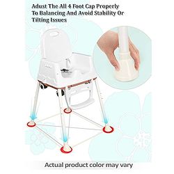 Babyhug Comfy High Chair with Printed Cushion - Brown| High Chair, Feeding Chair & Booster Chair| Adjustable Double Food Tray| Removable PU Leather Seat| Safety Harness| Removable Footrest