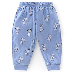 Babyhug Cotton Single Jersey Knit Full Sleeves Snoopy Print Night Suit - Blue