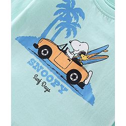 Babyhug Cotton Single Jersey Knit Full Sleeves Snoopy Print Night Suit - Blue