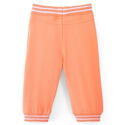 Babyhug Cotton Looper Full Length Lounge Pant Text Print- Orange