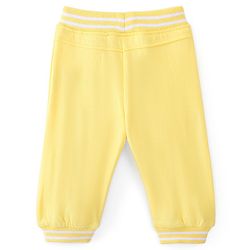 Babyhug Cotton Looper Full Length Lounge Pant Text Print- Yellow