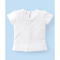 Babyhug Cotton Knit Half Sleeves T-Shirts with Frill Detailing Teddy Print Pack of 3 - Multicolour