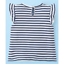 Babyhug 100% Cotton Knit Frill Sleeves Tops Boat Print Pack of 3 - Multicolour