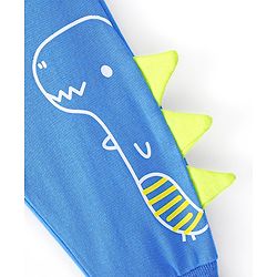 Babyhug Cotton Looper Full Length Lounge Pant Dino Print - Blue