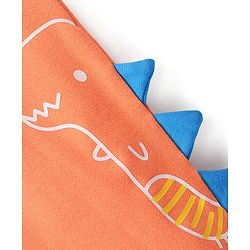 Babyhug Cotton Looper Full Length Lounge Pant with Dino Print - Orange