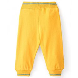 Babyhug Cotton Looper Full Length Lounge Pant Croc Print - Yellow