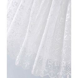 Babyhug Sleeveless A-Line Party Dress with Bow Applique - White