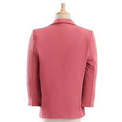 Babyhug Woven Full Sleeves Stretch Party Suit & T-Shirt with Text Print - White & Salmon Pink
