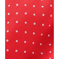 Babyhug Cotton Rayon Woven Frill Sleeves Polka Dots Print Top with Bow - Red