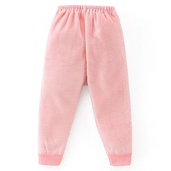 Babyhug Raglan Sleeves Winter Wear Suit With Bear Applique and Print - Peach