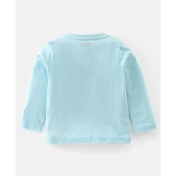 Babyhug Cotton Knit Full Sleeves Night Suit With Dino Print - Blue & White