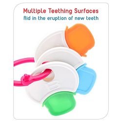 Babyhug Non Toxic BPA Free Key Shaped Teether|Easy to Grip|Fits in Mouth, Stimulates and Massages Sore Gums|Gifting Toy| Child Safe Material| BIS Certified| 0 Months+