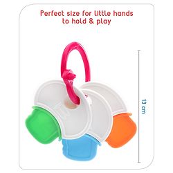 Babyhug Non Toxic BPA Free Key Shaped Teether|Easy to Grip|Fits in Mouth, Stimulates and Massages Sore Gums|Gifting Toy| Child Safe Material| BIS Certified| 0 Months+