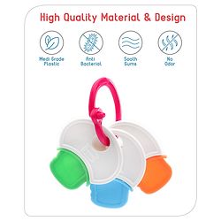 Babyhug Non Toxic BPA Free Key Shaped Teether|Easy to Grip|Fits in Mouth, Stimulates and Massages Sore Gums|Gifting Toy| Child Safe Material| BIS Certified| 0 Months+