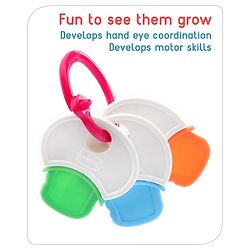 Babyhug Non Toxic BPA Free Key Shaped Teether|Easy to Grip|Fits in Mouth, Stimulates and Massages Sore Gums|Gifting Toy| Child Safe Material| BIS Certified| 0 Months+