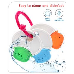 Babyhug Non Toxic BPA Free Key Shaped Teether|Easy to Grip|Fits in Mouth, Stimulates and Massages Sore Gums|Gifting Toy| Child Safe Material| BIS Certified| 0 Months+
