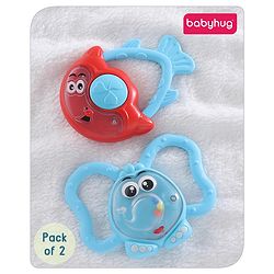 Babyhug Joy Rattle Set Pack of 2 - Blue and Red