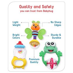 Babyhug Rattle Gift Set Pack of 3 - Multicolour