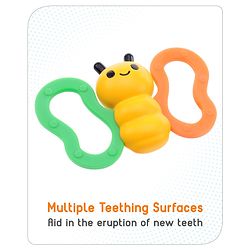 Babyhug Teether Gift Set Pack of 6||Easy to Grip|Fits in Mouth, Stimulates and Massages Sore Gums| Gifting Toy| Child Safe Material| BIS Certified| 4 Months+
