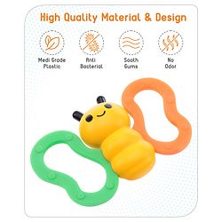 Babyhug Teether Gift Set Pack of 6||Easy to Grip|Fits in Mouth, Stimulates and Massages Sore Gums| Gifting Toy| Child Safe Material| BIS Certified| 4 Months+
