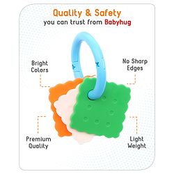 Babyhug Teether Gift Set Pack of 6||Easy to Grip|Fits in Mouth, Stimulates and Massages Sore Gums| Gifting Toy| Child Safe Material| BIS Certified| 4 Months+