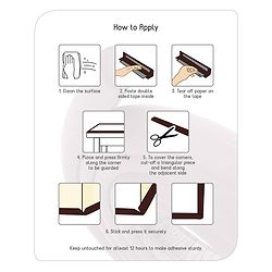 Babyhug Corner & Edge Guards- Brown