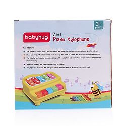Babyhug Xylophone cum Piano with 5 keys - Multicolour