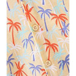 Babyhug 100% Cotton Half Sleeves Shirt Tropical Print - Cream