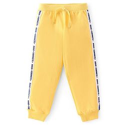 Babyhug Cotton Jersey Knit Full Length Lounge Pant Dino Printed Pack of 2 - Blue & Yellow