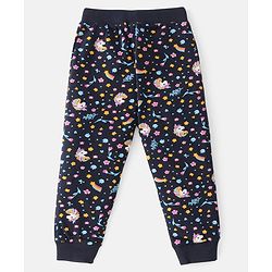 Babyhug Cotton Jersey Knit Full Length Lounge Pant Unicorn Print Pack Of 2 - Multicolor