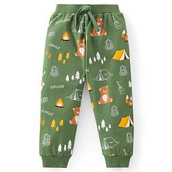Babyhug Cotton Jersey Knit Full Length Lounge Pant Stripes & Bear Print Pack Of 3 - Multicolor