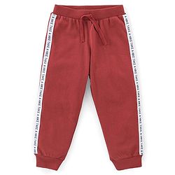 Babyhug Cotton Knit Full Length Vacation Print Lounge Pants Pack of 3 - Navy Maroon & Yellow