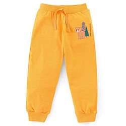 Babyhug Cotton Knit Full Length Vacation Print Lounge Pants Pack of 3 - Navy Maroon & Yellow