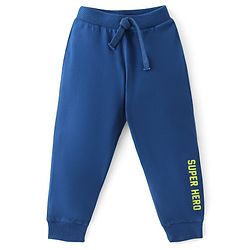 Babyhug Cotton Knit Full Length Camo Print Lounge Pants Pack of 3 - Blue