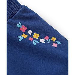 Babyhug Cotton Knit Full Length Floral Print Lounge Pants Pack of 3 - Navy Pink & Yellow