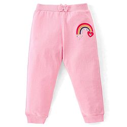 Babyhug Cotton Full Length Lounge Pants Striped Pack of 3 - Pink & Blue