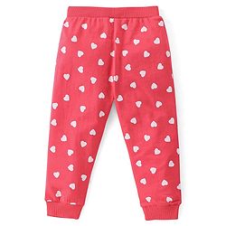 Babyhug Cotton Full Length Lounge Pants Striped Pack of 3 - Pink & Blue