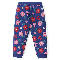 Babyhug Cotton Full Length Lounge Pants Striped Pack of 3 - Pink & Blue