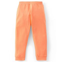 Babyhug Cotton Full Length Lounge Pants Floral Printed Pack of 3 - Pink & Orange