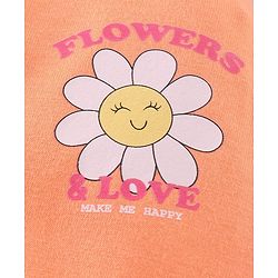 Babyhug Cotton Full Length Lounge Pants Floral Printed Pack of 3 - Pink & Orange