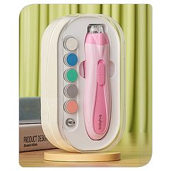 Babyhug 7-in-1 Electric Baby Nail Trimmer and Grooming Set  Pink | For Newborns, Infants & Toddlers | Safe | Gentle |Ergonomic Grip | BPA Free |