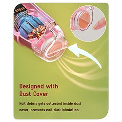 Babyhug 7-in-1 Electric Baby Nail Trimmer and Grooming Set  Pink | For Newborns, Infants & Toddlers | Safe | Gentle |Ergonomic Grip | BPA Free |