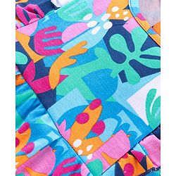 Babyhug 100% Cotton Knit Sleeveless Onesie with Sea World Print - Multicolour