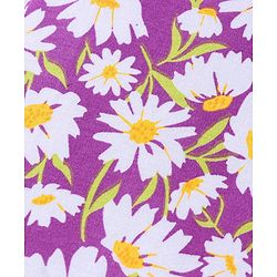 Babyhug 100% Cotton Sleeveless Onesie With Floral Print - Purple