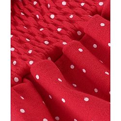 Babyhug 100% Cotton Sleeveless Onesies With Dots Print - Red